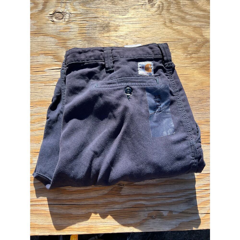 Carhartt Flame Resistant NFPA 2112 Navy Blue Cargo‎ Men's Size 36x34 FR Work Y2K
